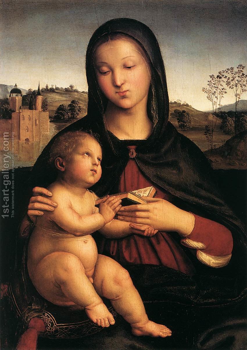 850x1207 Madonna And Child Raphael Reproduction 1st Art Gallery - Madonna Painting
