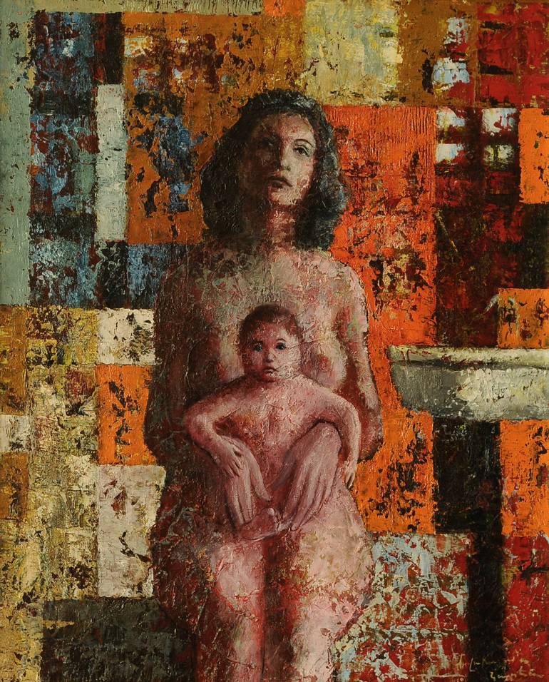 770x956 Saatchi Art Madonna In The Cave Painting By Karen Movsisyan - Madonna Painting