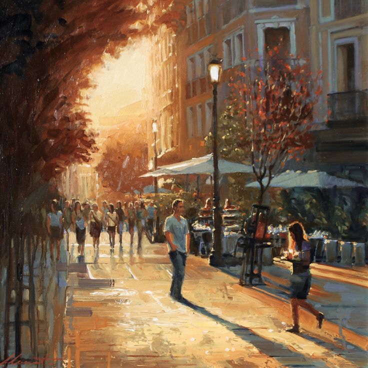 736x736 42 Best Art Images On Landscapes, Oil Paintings - Madrid Painting
