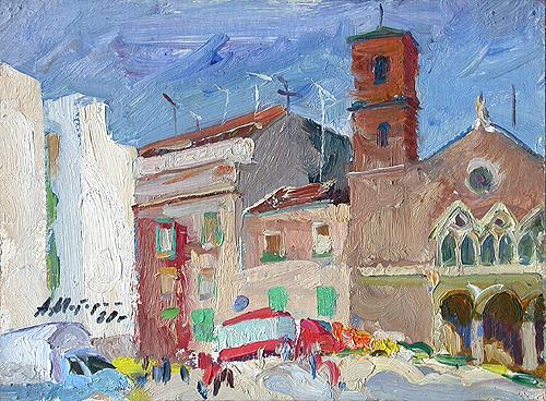 500x368 Madrid Cityscape - Madrid Painting