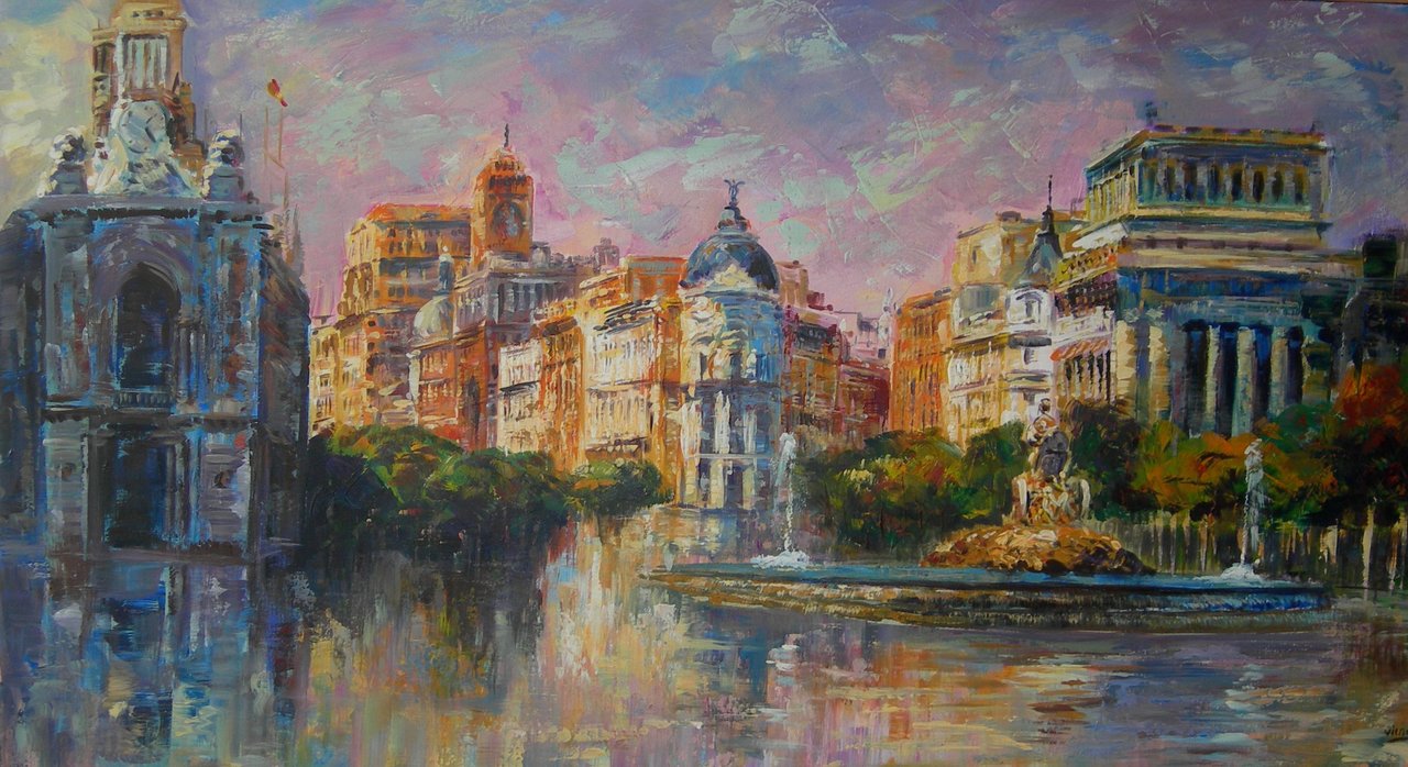 1280x698 Buy Picture Matiz De Cibeles - Madrid Painting