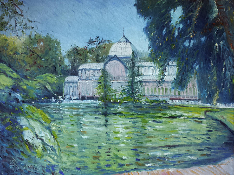 900x675 Crystal Palace Madrid Spain 2016 Painting By Enver Larney - Madrid Painting
