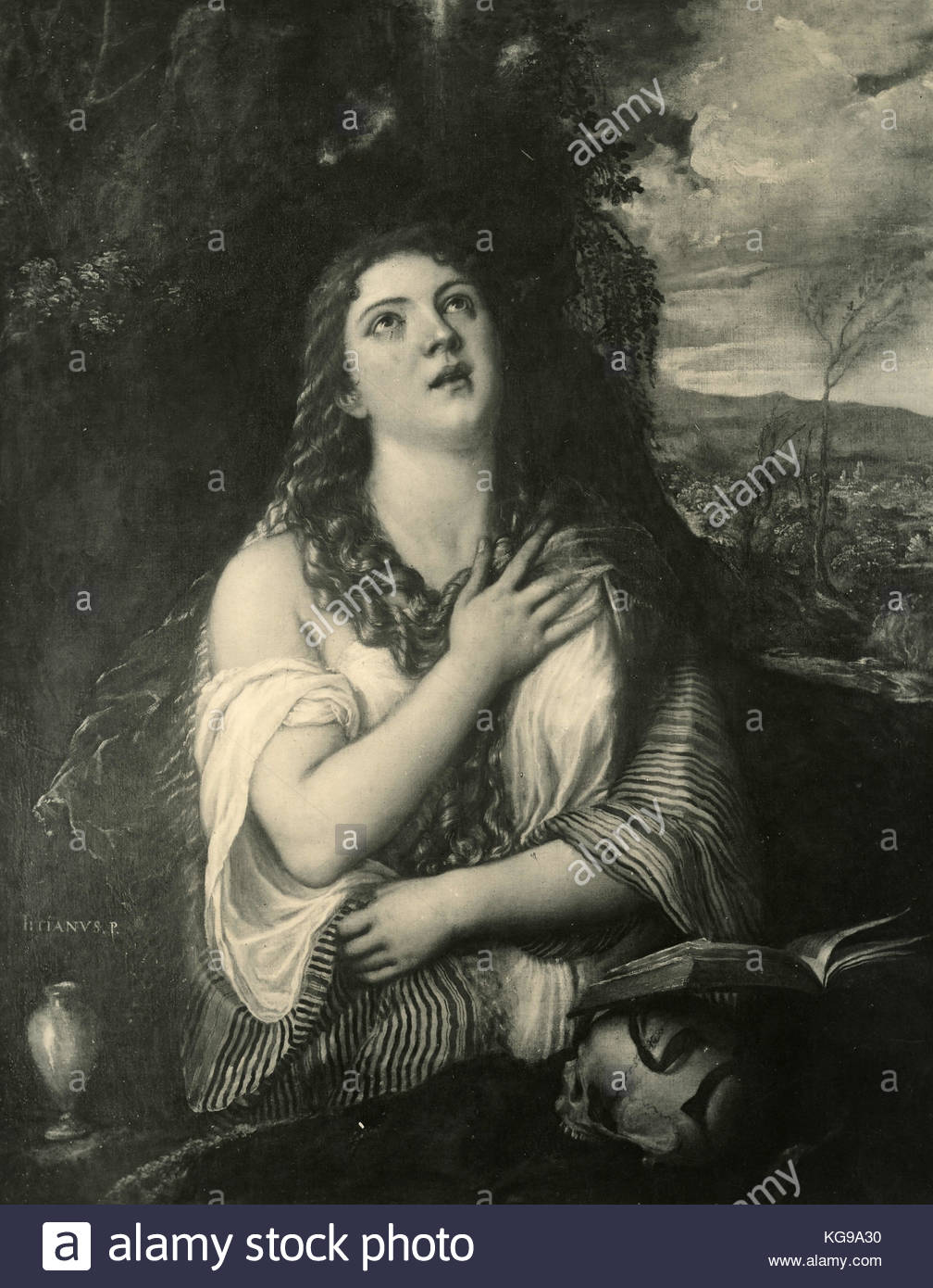 1008x1390 Magdalene, Painting By Titian Stock Photo 164933300 - Magdalene Painting