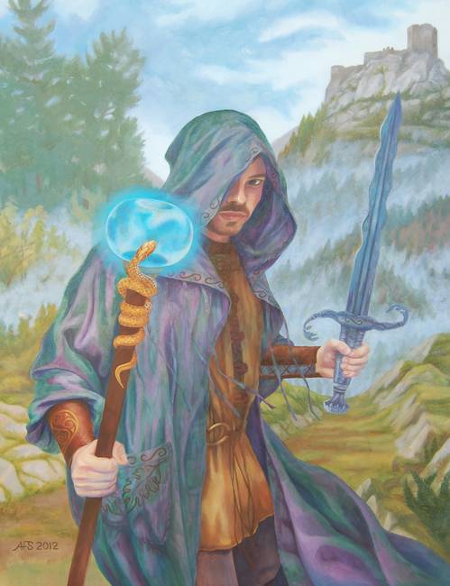 499x650 Forest Mage By Annalisa Schaefer - Mage Painting