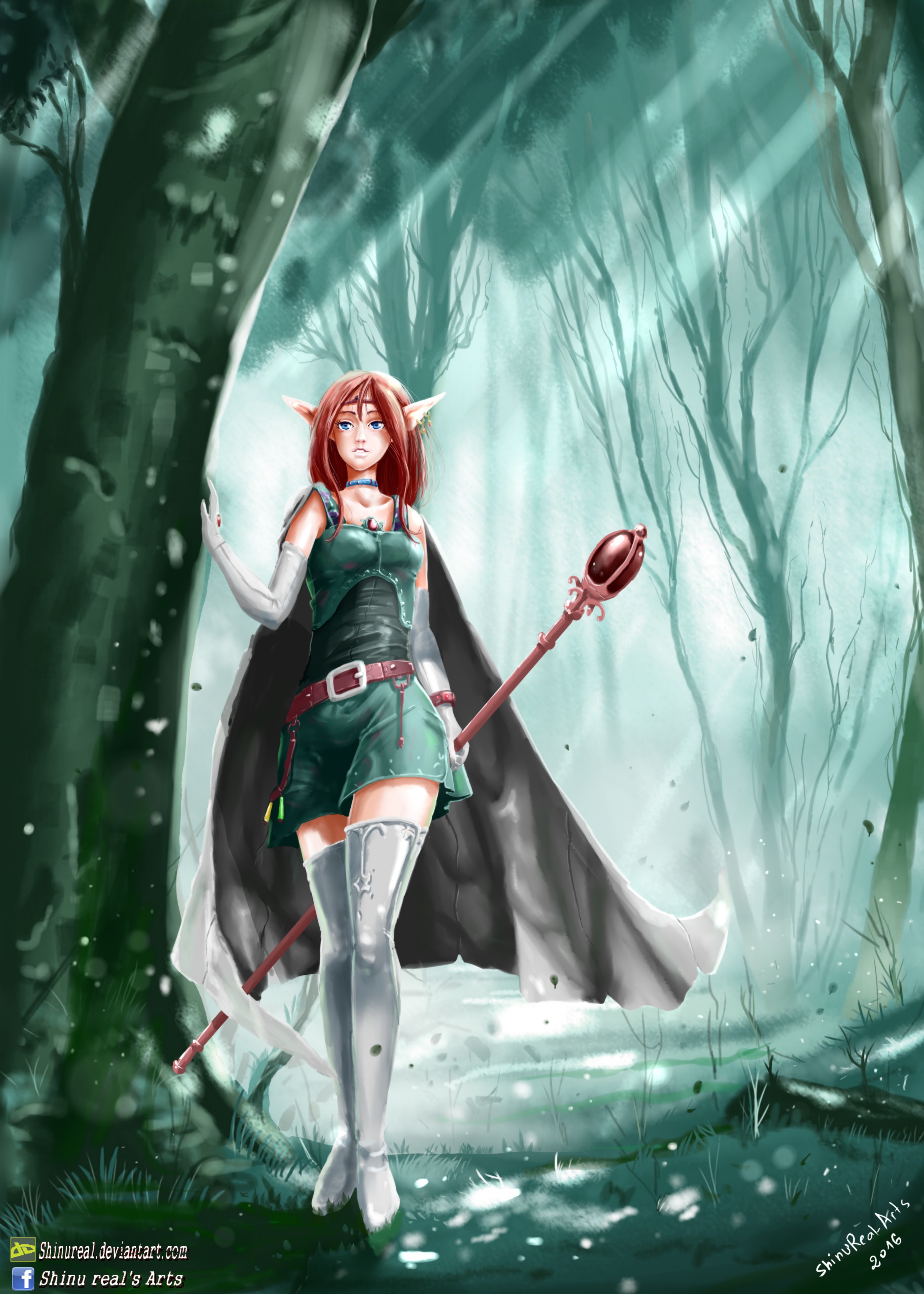 3000x4201 Green Mage - Mage Painting