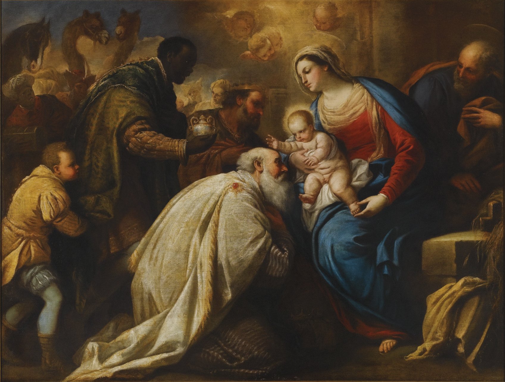 1697x1284 Filethe Adoration Of The Magi, Oil On Canvas Painting By Luca - Magi Painting