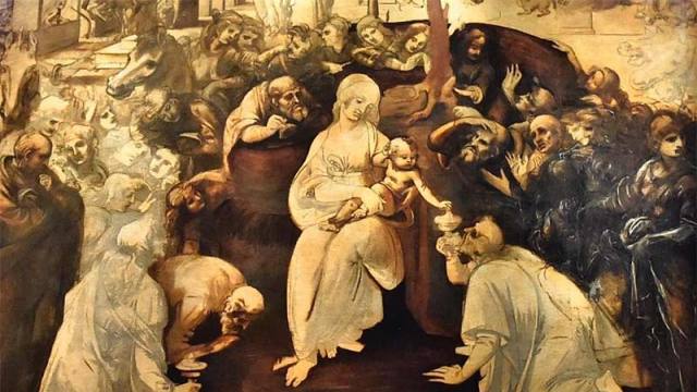 640x360 Leonardo Da Vinci - Magi Painting