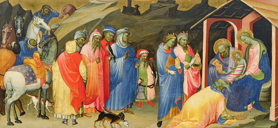 900x417 The Adoration Of The Magi Painting By Gherardo Starnina - Magi Painting