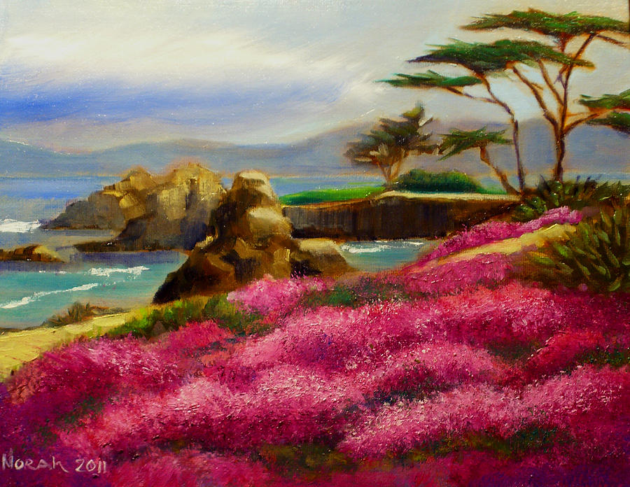 900x696 Magic Carpet To Monterey Painting By Norah Brown - Magic Carpet Painting