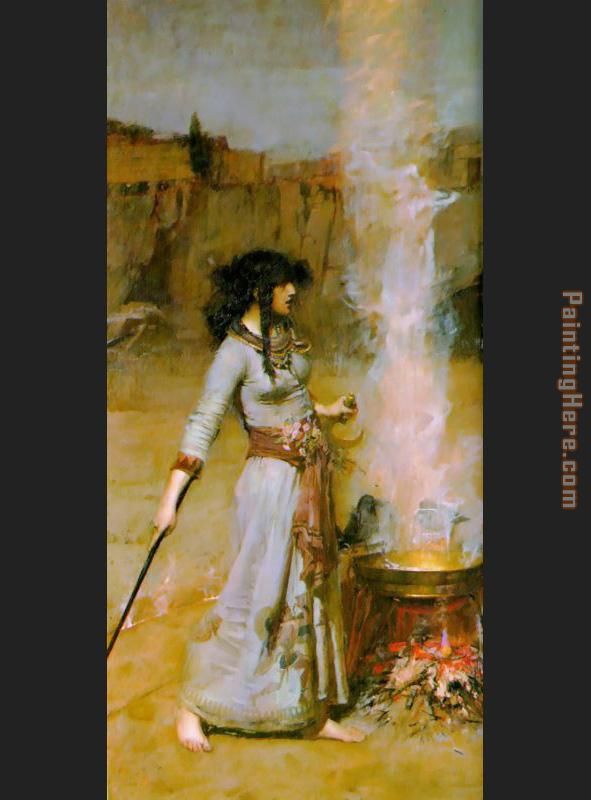 591x800 John William Waterhouse The Magic Circle Painting Anysize 50% Off - Magic Circle Painting