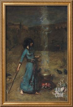 236x342 Magic Circle Inspired By John William Waterhouse Counted Cross - Magic Circle Painting
