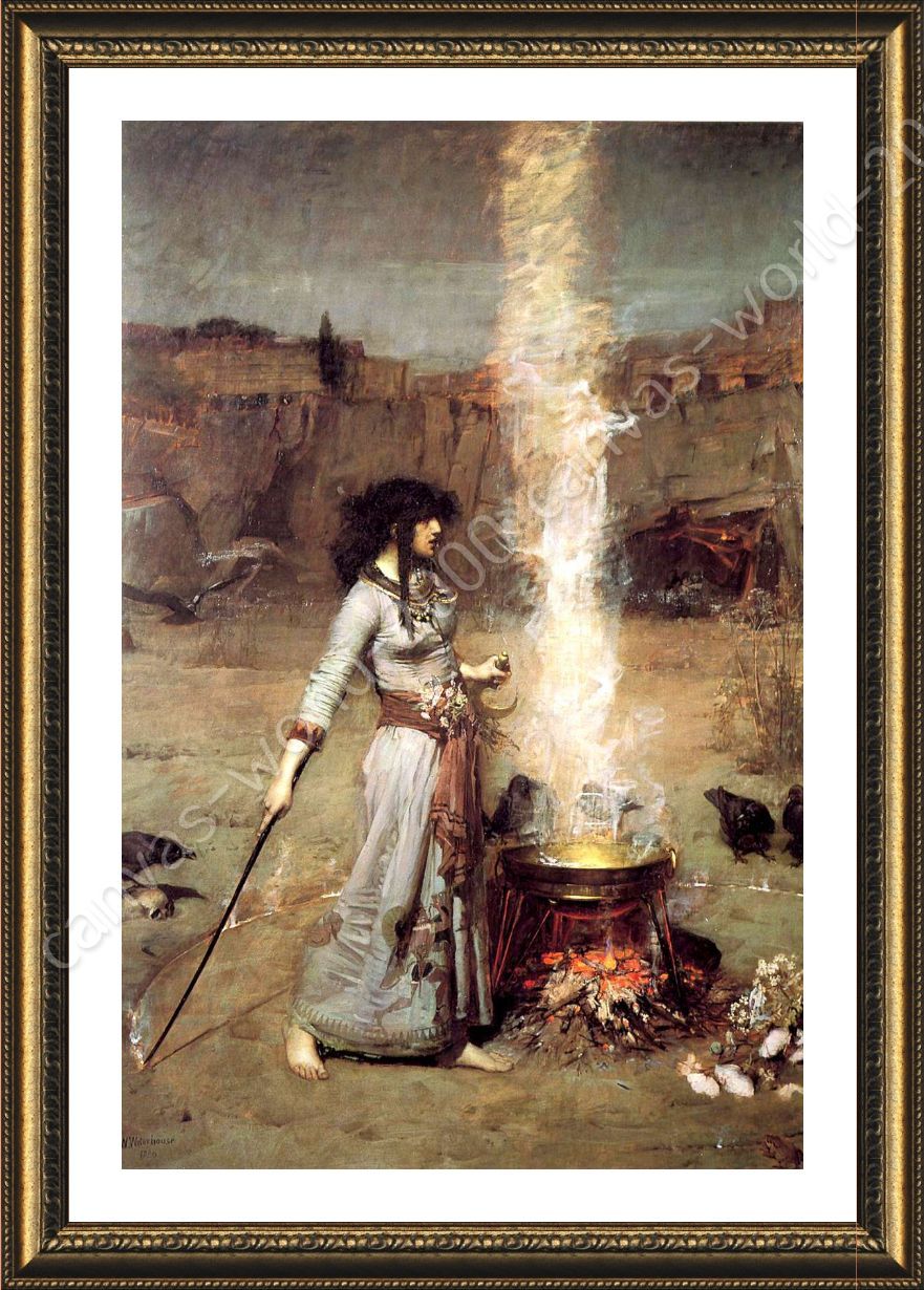 881x1230 Framed Poster The Magic Circle Waterhouse Framed Print Oil - Magic Circle Painting
