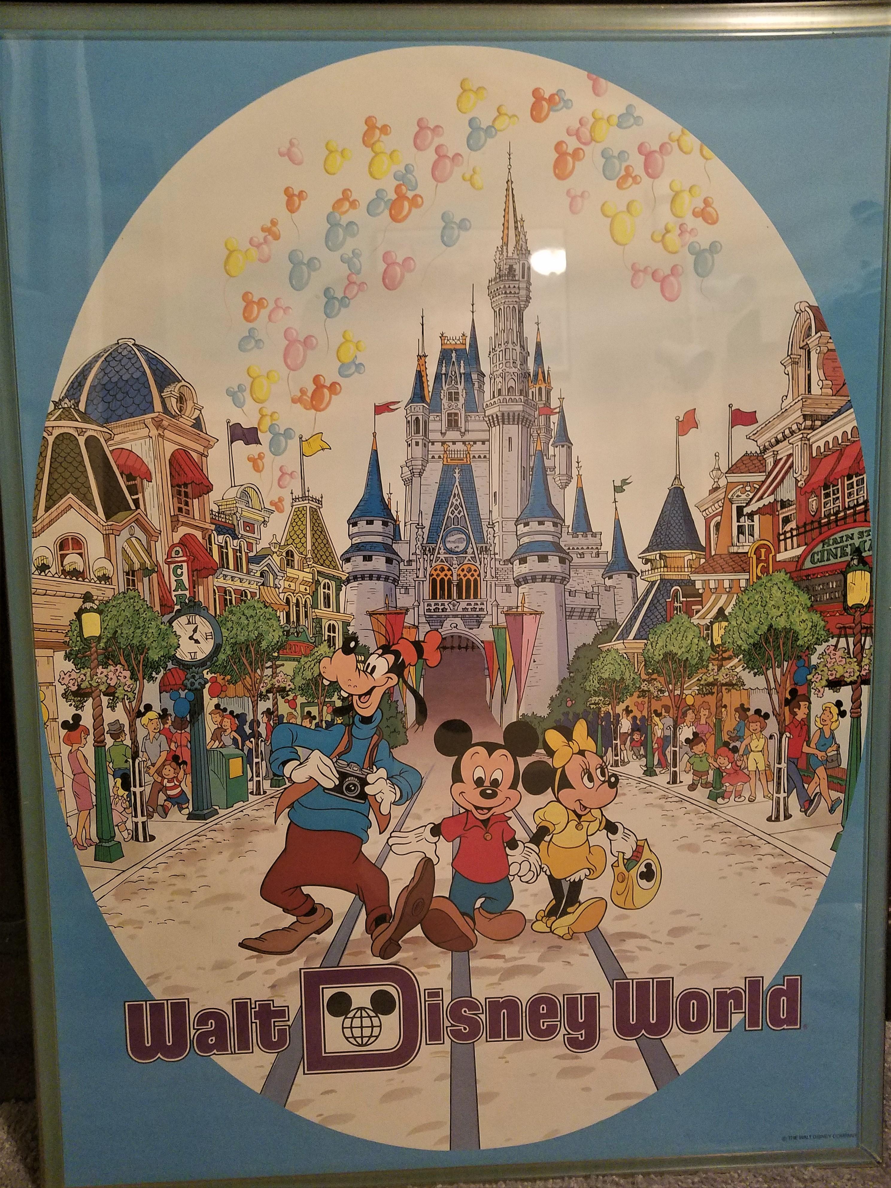 2977x3969 Found This Neat Framed Magic Kingdom Poster Over Thanksgiving - Magic Kingdom Painting