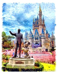 231x300 Magic Kingdom Paintings - Magic Kingdom Painting