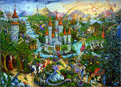 500x359 Michael Fishel Magic Kingdom Poster Posterlounge - Magic Kingdom Painting