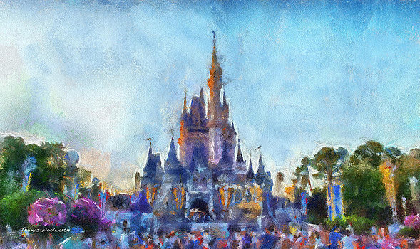 589x350 Thomas Woolworth Artwork Collection Disney World Main Street Usa - Magic Kingdom Painting