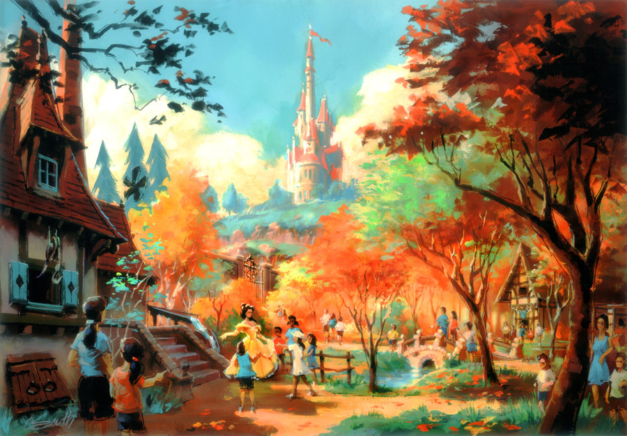900x626 A Tour Through New Fantasyland - Magic Kingdom Painting