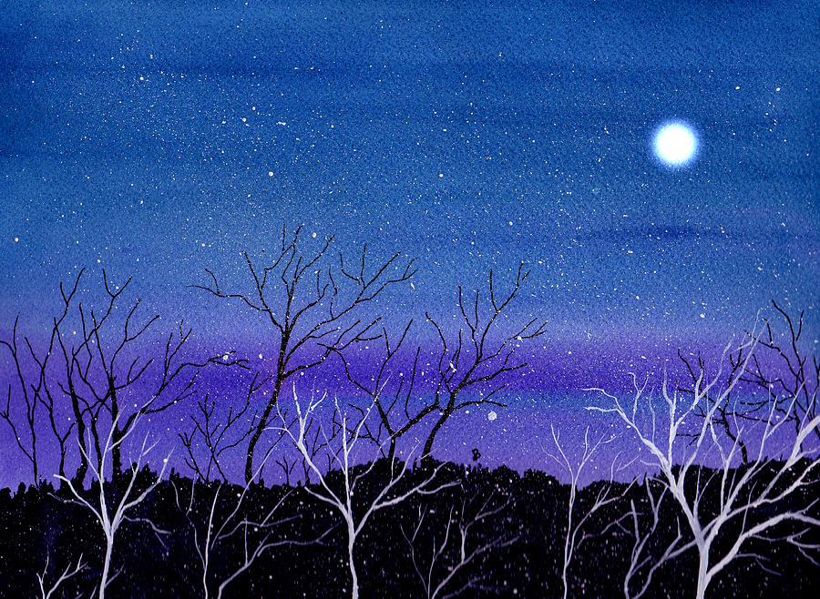900x658 Night Magic Painting By Brenda Owen - Magic Painting