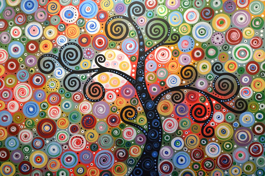 900x599 Original Abstract Painting Landscape Print Dreaming Of Magic - Magic Painting