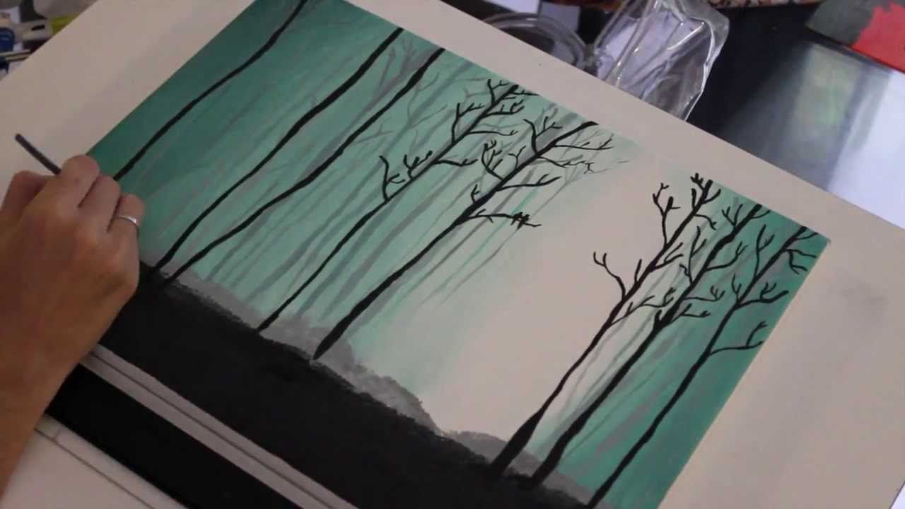1280x720 Enchanted Forest Time Lapse Painting - Magical Forest Painting