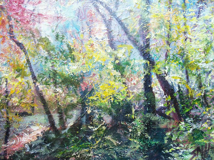 900x675 Magical Forest Painting By Sheila Holland - Magical Forest Painting