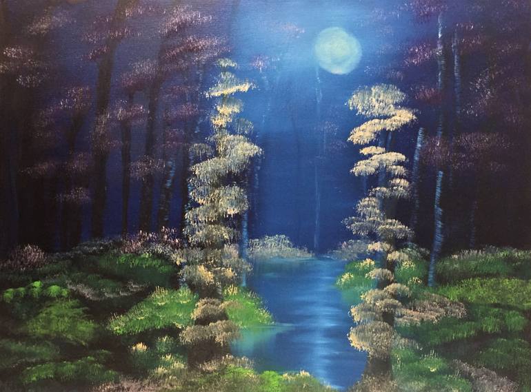770x569 Saatchi Art Magical Forest Painting By Melpomeni Georgeadis - Magical Forest Painting