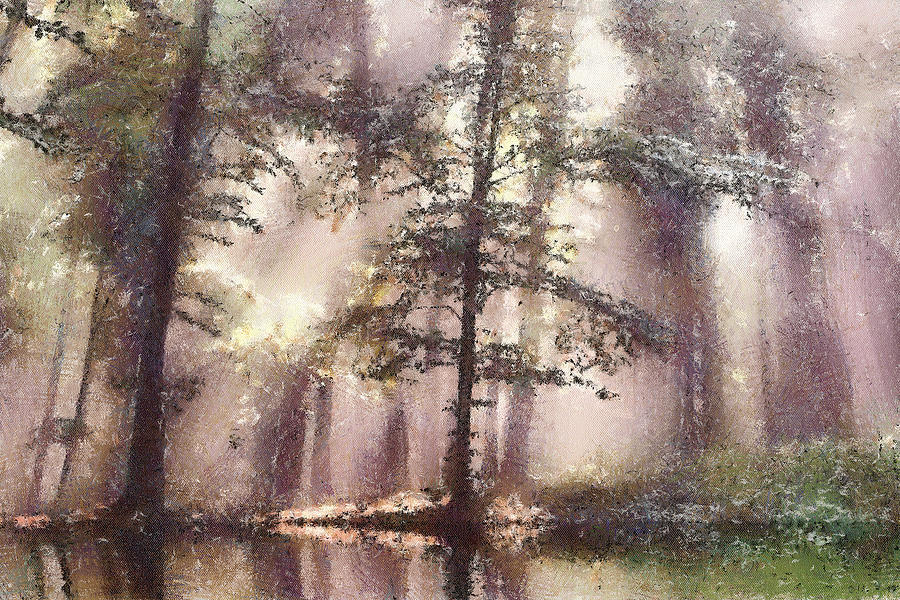 900x600 The Magic Forest Painting By Odon Czintos - Magical Forest Painting