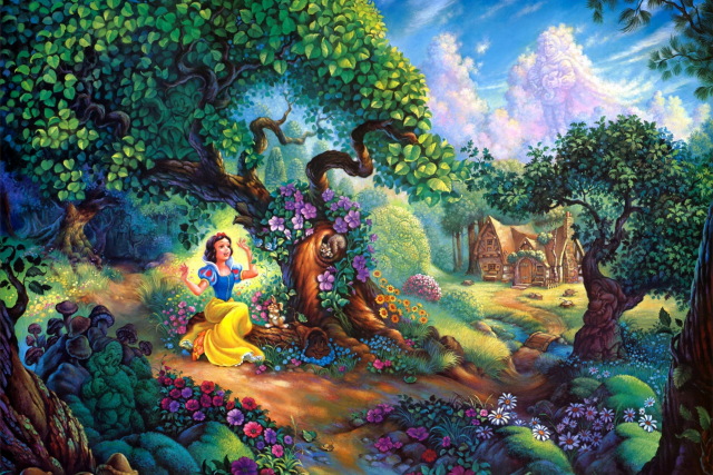640x427 Snow Whites Magical Forest Painting Snow Whites Forest Ys62 Living - Magical Forest Painting