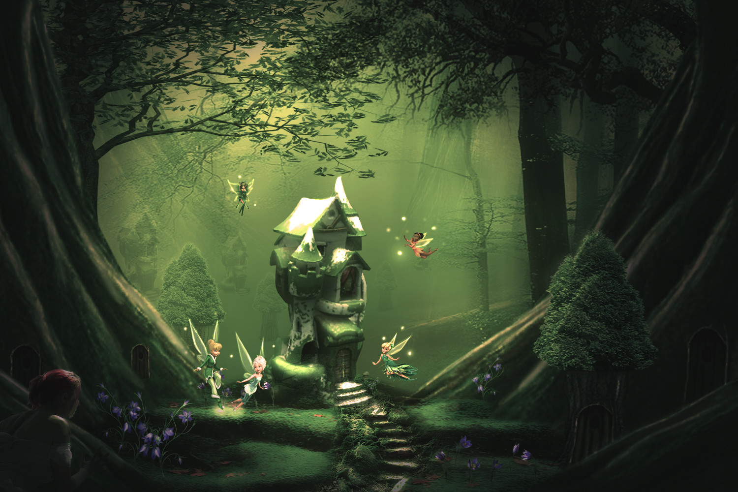 1500x1000 Ann Starkova - Magical Forest Painting