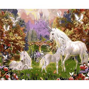 300x300 Diy Unicorn Magical Forest Painting By Numbers Kit Bigbold Shop - Magical Forest Painting