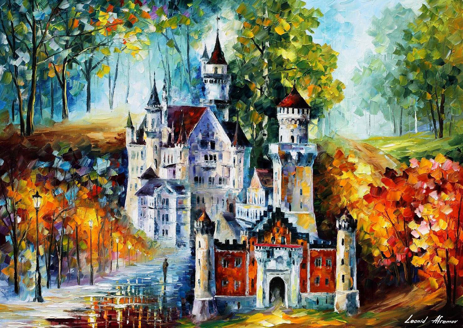 1478x1046 Leonid Afremov, Oil On Canvas, Palette Knife, Buy Original - Magical Landscape Painting