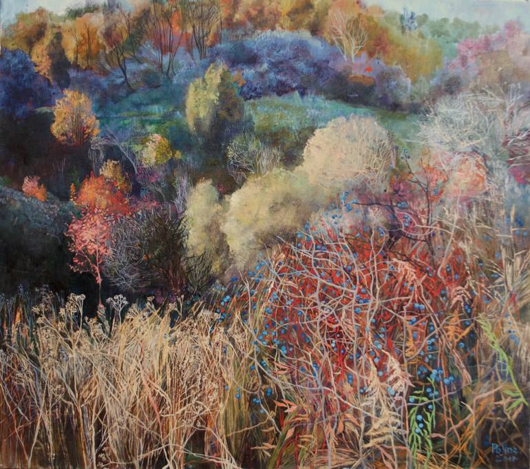 770x681 Saatchi Art Magical Landscape Painting By Polina Kuznetsova - Magical Landscape Painting