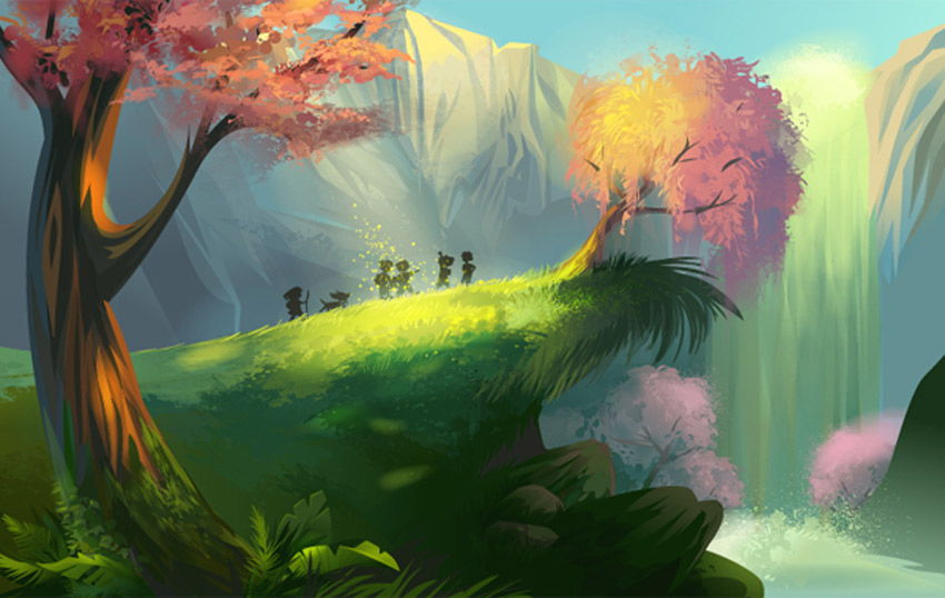 850x538 Create A Magical Vector Landscape Using Illustrator - Magical Landscape Painting