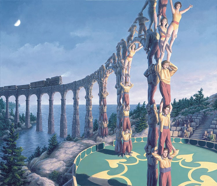 750x643 Surreal Optical Illusion Art Imagines The World With Magical Realism - Magical Realism Painting
