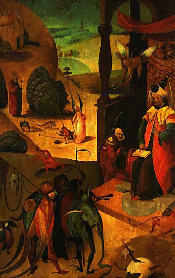 569x900 St Jacob And The Magician Painting By Bosch Hieronymus - Magician Painting