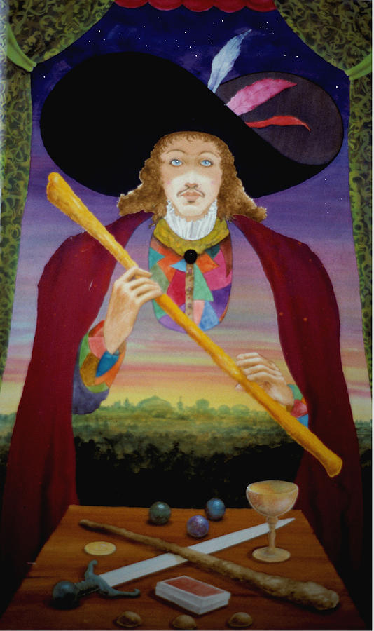 534x900 Tarot The Magician Painting By Eric Bakke - Magician Painting