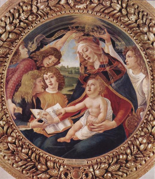 519x600 Madonna Del Magnificat, C.1483 - Magnificat Painting