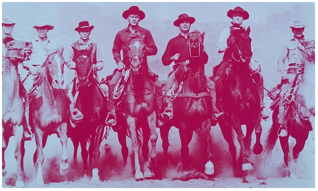 650x391 Magnificent Seven (Magenta) By Russell Young - Magnificent 7 Painting