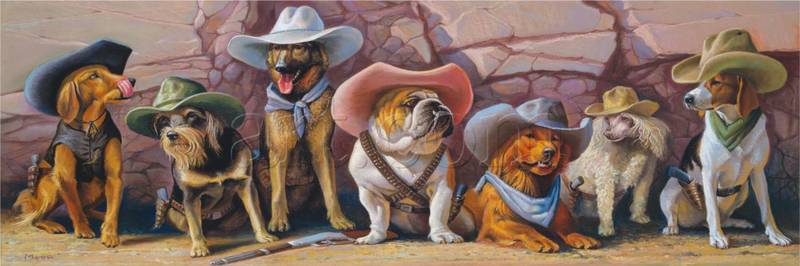 800x266 Magnificent By Bryan Moon - Magnificent Seven Painting