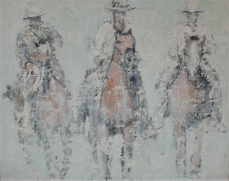 750x594 Nicole Charbonnet Cowboys (Magnificent Seven) @ Visions West - Magnificent Seven Painting