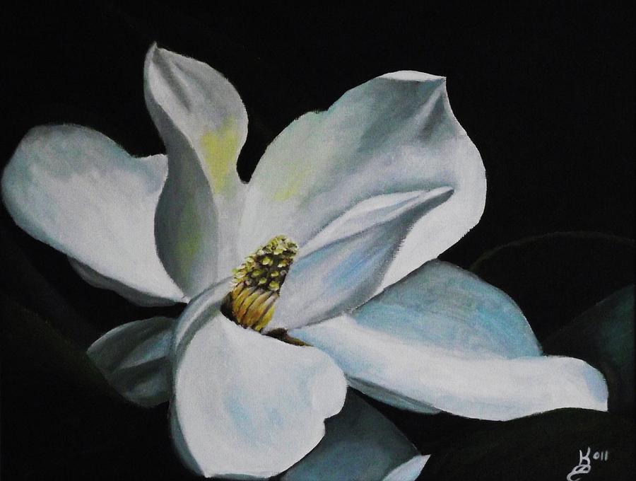 900x680 Magnolia Flower Painting By Kim Selig - Magnolia Flower Painting