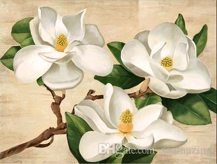 440x332 2018 Framed Serena Biffi White Magnolias,pure Handpainted Art Oil - Magnolia Oil Painting