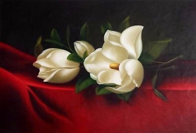 400x271 Quality Hand Painted Oil Painting Ancient White Magnolia - Magnolia Oil Painting