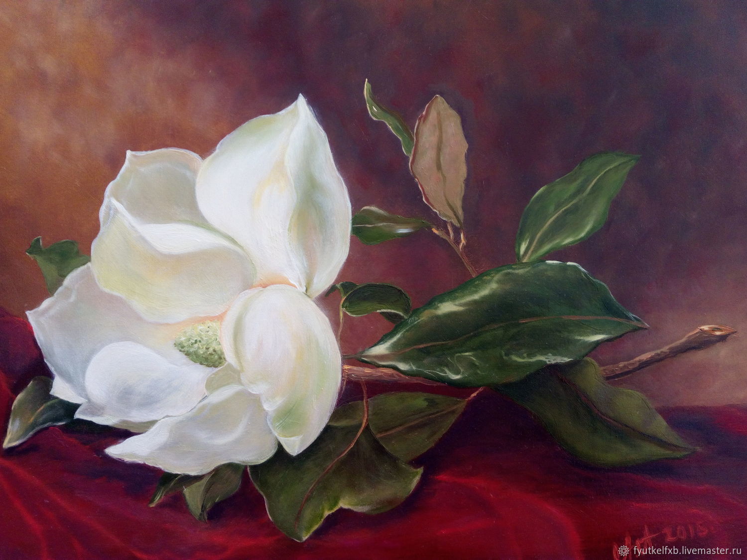 Magnolia Oil Painting at PaintingValley.com | Explore collection of ...