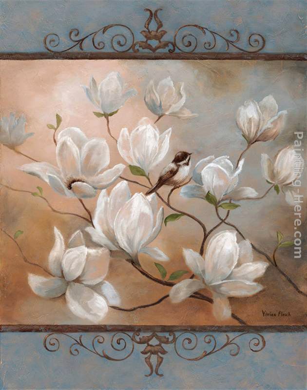 630x800 Vivian Flasch Magnolia Splendor Painting Anysize 50% Off - Magnolia Oil Painting