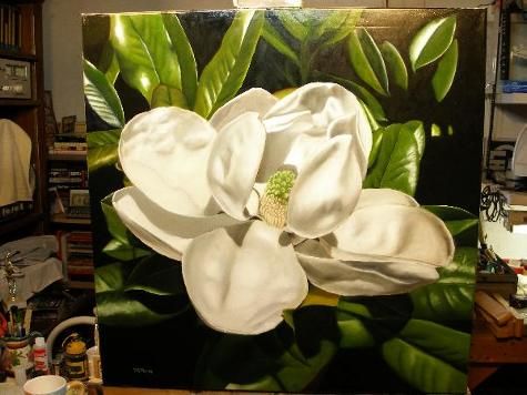 475x356 How To Paint A Magnolia Blossom, How To Paint, Oil Painting - Magnolia Oil Painting