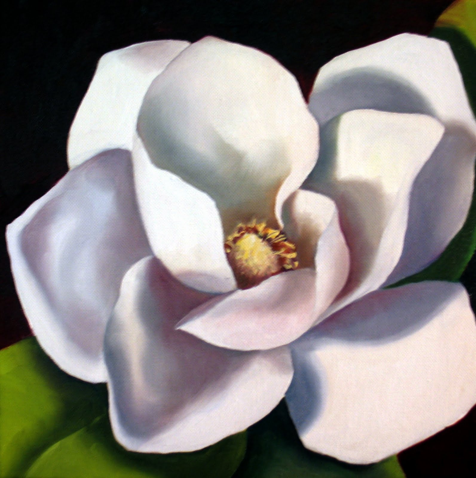 1593x1600 Nel's Everyday Painting May Magnolia - Magnolia Painting