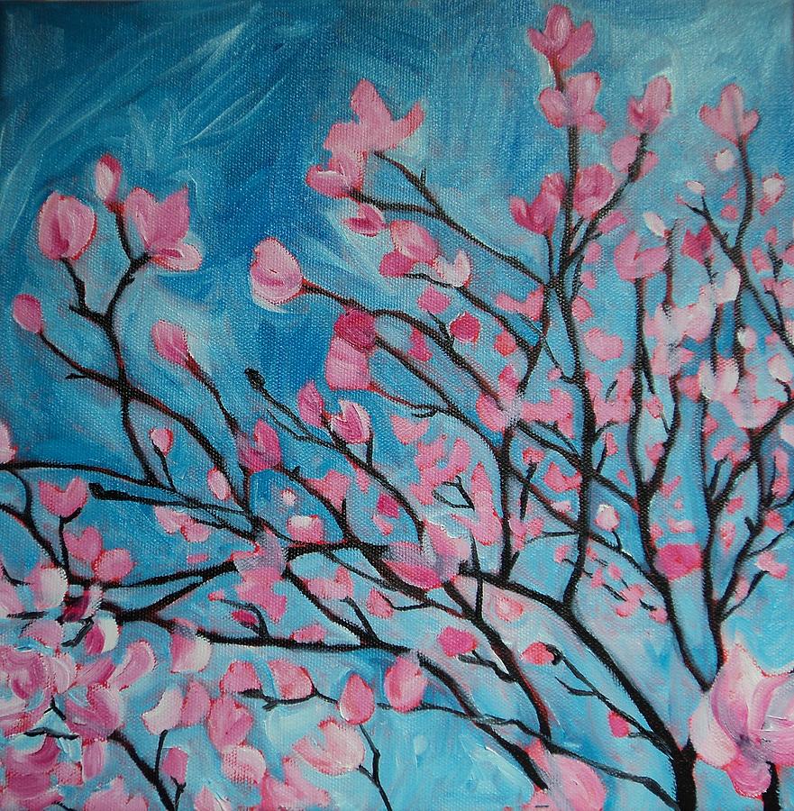 881x900 Magnolia Tree Painting By Erin Wildsmith - Magnolia Tree Painting