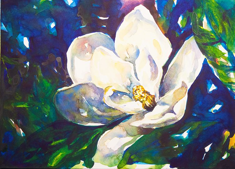 750x538 Magnolia Flower Watercolor Painting Tutorial By Jennifer Branch - Magnolia Watercolor Painting