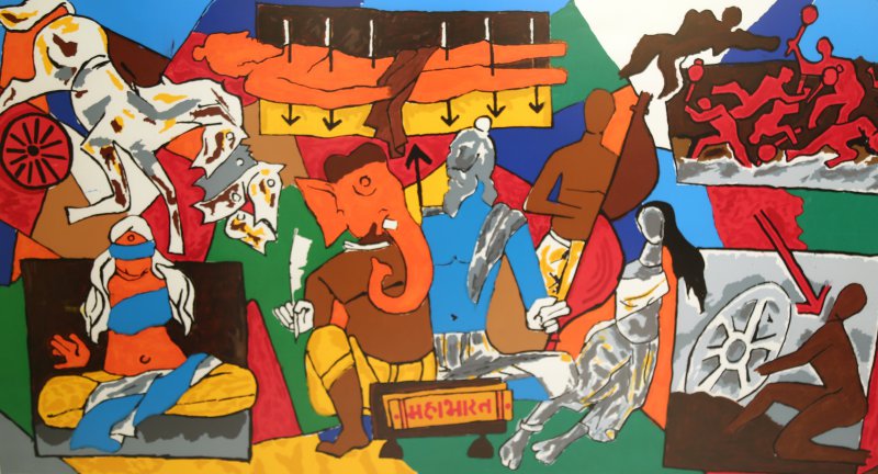 800x432 Mahabharata Series By Artist M F Husain Figurative Art Other - Mahabharata Painting